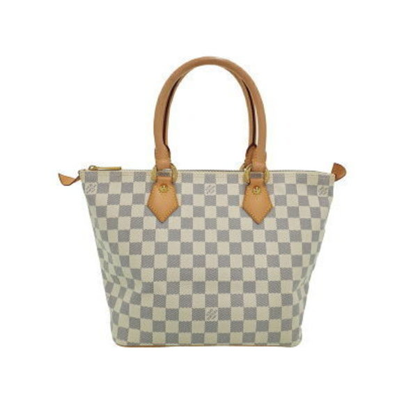 Louis Vuitton Damier Azur White Saleya Tote Bag - Picture 1 of 8